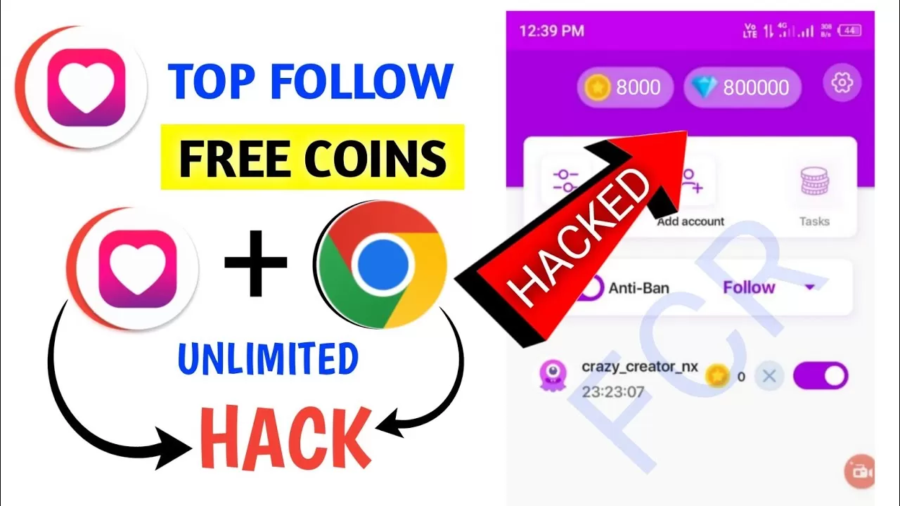 download top follow apk for free instagram followers with unlimited coins